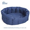 Blue Oval Waterproof Dog Bed